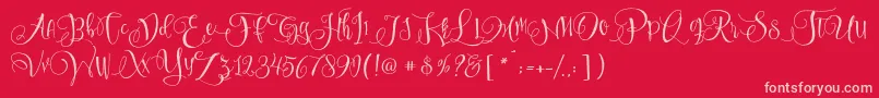 Шрифт SweetlineFree – розовые шрифты на красном фоне
