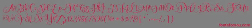 SweetlineFree Font – Red Fonts on Gray Background