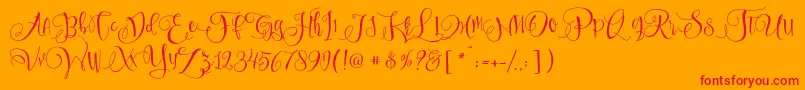 SweetlineFree Font – Red Fonts on Orange Background