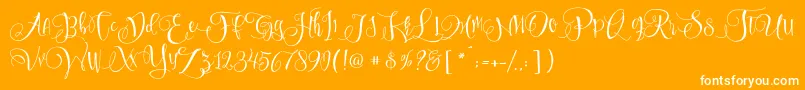 SweetlineFree Font – White Fonts on Orange Background