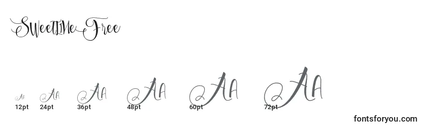 SweetlineFree Font Sizes