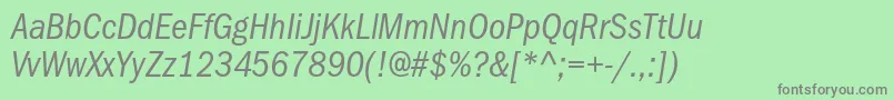 ItcfranklingothicstdBkcdit Font – Gray Fonts on Green Background