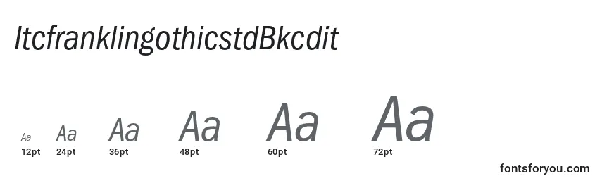 ItcfranklingothicstdBkcdit Font Sizes