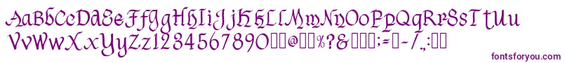 HavenscriptRegular Font – Purple Fonts on White Background