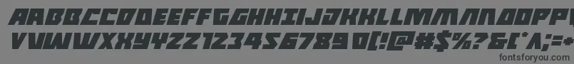 Halfshellheroexpandital Font – Black Fonts on Gray Background