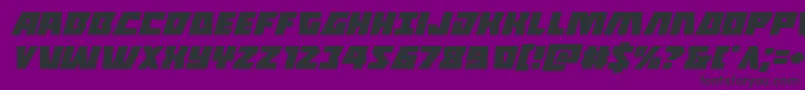 フォントHalfshellheroexpandital – 紫の背景に黒い文字