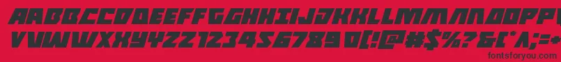 Halfshellheroexpandital Font – Black Fonts on Red Background