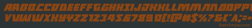 Halfshellheroexpandital Font – Brown Fonts on Black Background