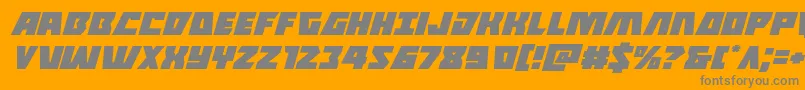 Halfshellheroexpandital Font – Gray Fonts on Orange Background