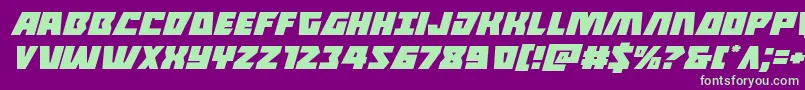 Halfshellheroexpandital Font – Green Fonts on Purple Background