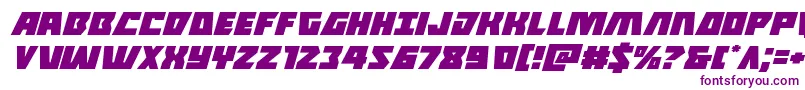 Halfshellheroexpandital Font – Purple Fonts on White Background