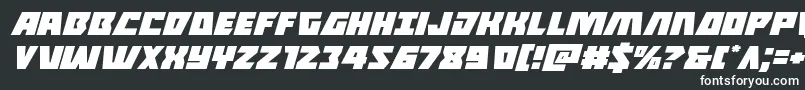 Halfshellheroexpandital-Schriftart – Weiße Schriften auf schwarzem Hintergrund
