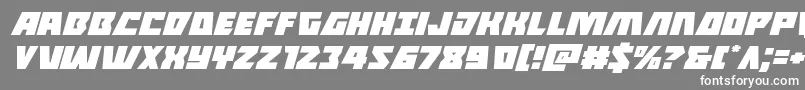 Halfshellheroexpandital Font – White Fonts on Gray Background