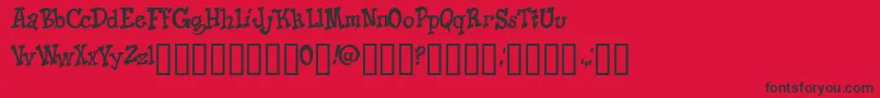 fuente Knico – Fuentes Negras Sobre Fondo Rojo