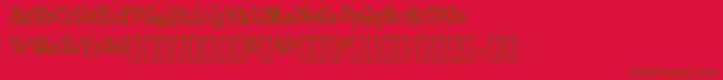 Knico Font – Brown Fonts on Red Background