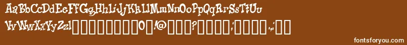 Knico Font – White Fonts on Brown Background