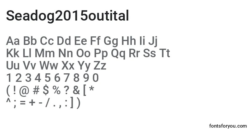 Schriftart Seadog2015outital – Alphabet, Zahlen, spezielle Symbole