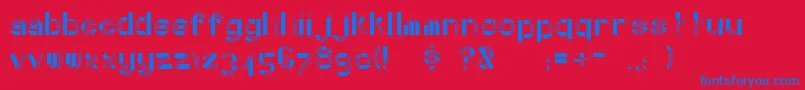 DottyFold Font – Blue Fonts on Red Background