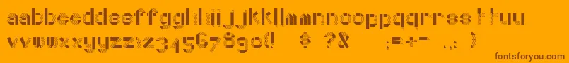 Шрифт DottyFold – коричневые шрифты на оранжевом фоне