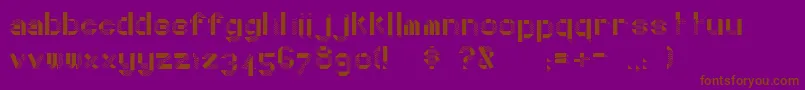 DottyFold-fontti – ruskeat fontit violetilla taustalla