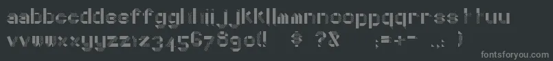 フォントDottyFold – 黒い背景に灰色の文字