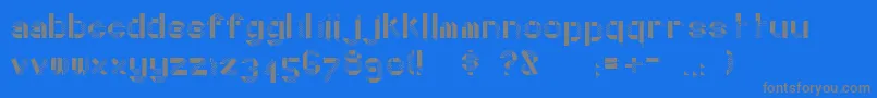 DottyFold Font – Gray Fonts on Blue Background