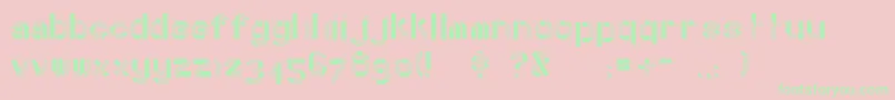 DottyFold Font – Green Fonts on Pink Background