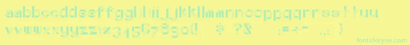 DottyFold Font – Green Fonts on Yellow Background