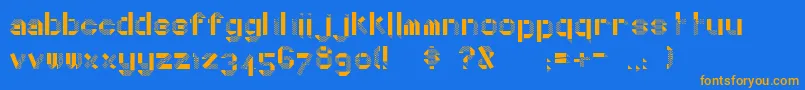 Шрифт DottyFold – оранжевые шрифты на синем фоне