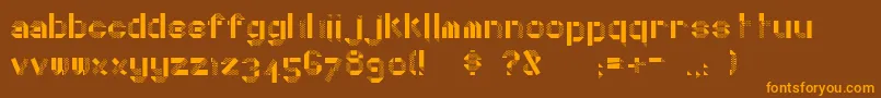 DottyFold Font – Orange Fonts on Brown Background