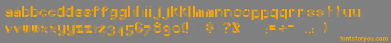 DottyFold-Schriftart – Orangefarbene Schriften auf grauem Hintergrund
