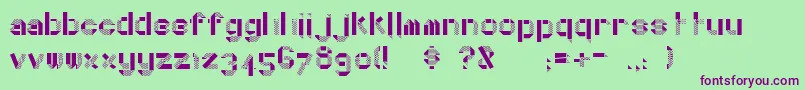 DottyFold Font – Purple Fonts on Green Background