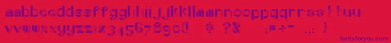 DottyFold Font – Purple Fonts on Red Background