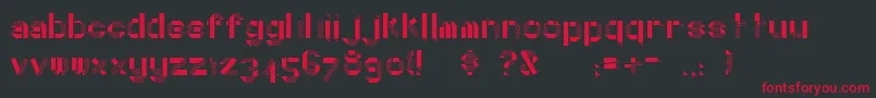 DottyFold Font – Red Fonts on Black Background