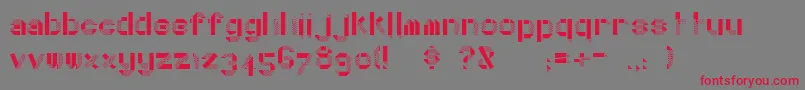 DottyFold Font – Red Fonts on Gray Background
