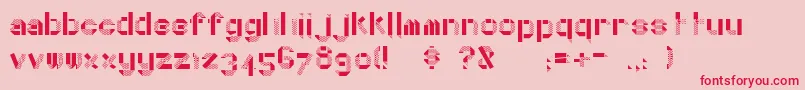 DottyFold Font – Red Fonts on Pink Background