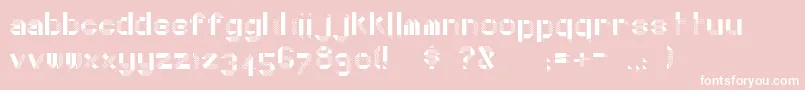 フォントDottyFold – ピンクの背景に白い文字