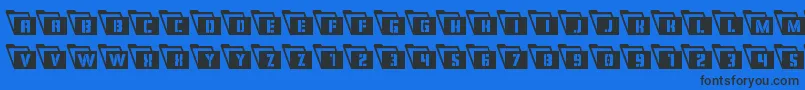 fuente Eyesonlycondleft – Fuentes Negras Sobre Fondo Azul
