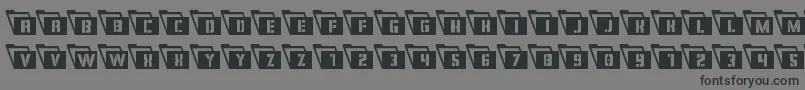 フォントEyesonlycondleft – 黒い文字の灰色の背景