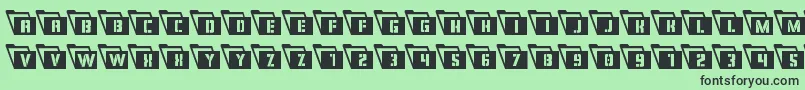 Eyesonlycondleft Font – Black Fonts on Green Background