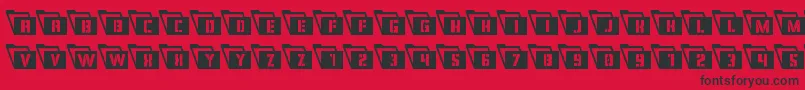 Eyesonlycondleft Font – Black Fonts on Red Background