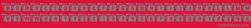 Eyesonlycondleft Font – Gray Fonts on Red Background
