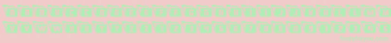 Eyesonlycondleft-Schriftart – Grüne Schriften auf rosa Hintergrund
