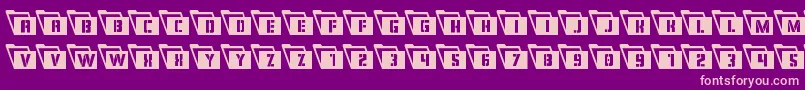 Fonte Eyesonlycondleft – fontes rosa em um fundo violeta