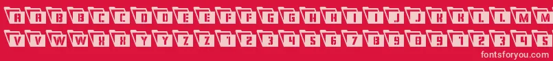 Eyesonlycondleft Font – Pink Fonts on Red Background
