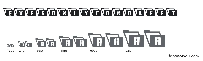 Eyesonlycondleft Font Sizes