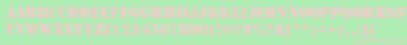 StencilRegularDb Font – Pink Fonts on Green Background