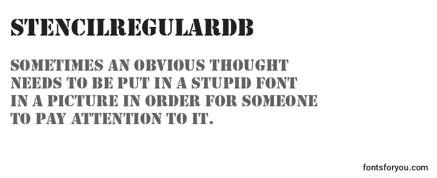 Review of the StencilRegularDb Font