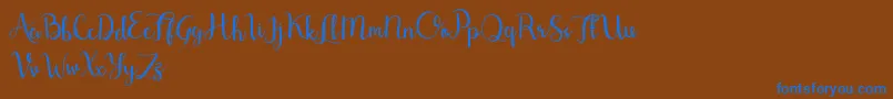 ShefillaTtf Font – Blue Fonts on Brown Background