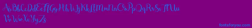 ShefillaTtf-Schriftart – Blaue Schriften auf violettem Hintergrund